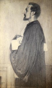 Férfi portré (ceruza papíron) alkotó: Fernand Khnopff