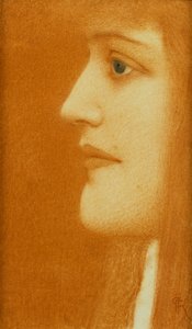 Tanulmány egy nőről profilban, 1910 alkotó: Fernand Khnopff