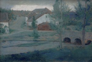 A falu bejárata, 1885. alkotó: Fernand Khnopff