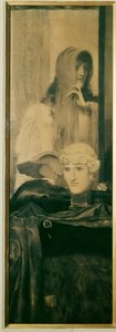 Fehér, fekete és arany (olaj, vászon) alkotó: Fernand Khnopff