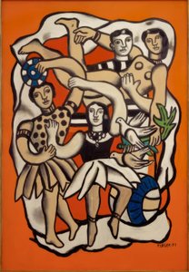 A madarakkal táncoló táncosnők alkotó: Fernand Leger