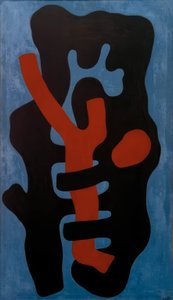 Elemek kék háttérrel alkotó: Fernand Leger