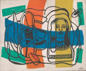 Kompozíció szobrocskával alkotó: Fernand Leger