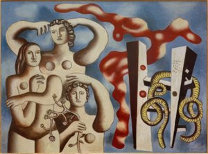 Három alakos kompozíció alkotó: Fernand Leger