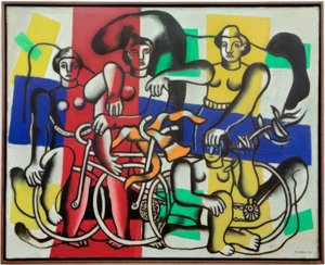 A gyönyörű kerékpárosok alkotó: Fernand Leger