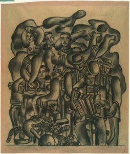 Az utcazenészek alkotó: Fernand Leger