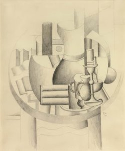 Csendélet kerek asztalon alkotó: Fernand Leger