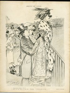 Gottlob (1873-1935) illusztrációja a Le Lire-ben, 07.12.21 - Versenyek eredményei - Szerelem, divat, gazdagok élete, hippizmus - nők