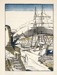 St Tropez a Gazette de Bon Ton pub. 1920 (sablonnyomat)