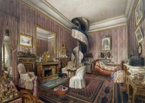 Hálószoba, Fernand Pelez de Cordova akvarellje (1820-1899)