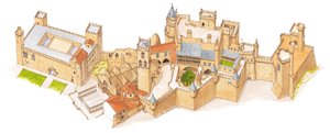Olite kastély. Navarra, Spanyolország