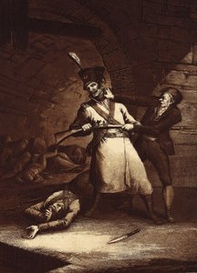 Jose de la Hera fellázad a napóleoni hadsereg egyik katonája ellen, kb. 1812-13 (rézkarc)