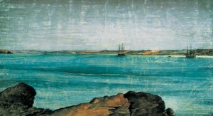 Port kívánt, részlet. Patagónia városa és halászkikötője, Santa Cruz tartományban, Argentínában. Rajz Fernando Brambila (1763-1832) Madrid. Haditengerészeti Múzeum.