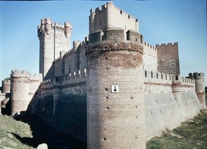 Kilátás a Castillo de la Mota-ra, amelyet II. Juan számára építettek 1440-ben alkotó: Fernando de Carreno
