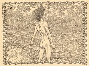 Viharimádság, 11. tábla, „Lebenszeichen” tárcából, kocsma. Fritz Heyder Verlag 1908-ban Berlinben