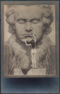 Beethoven portréja előtti felvonás hátulnézete alkotó: Fidus
