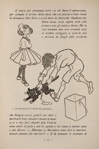 Illusztráció egy gyermekkönyvből, 1920-30 körül alkotó: Filiberto Scarpelli