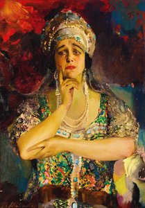 Nadezhda Plevitskaya énekesnő portréja, 1924