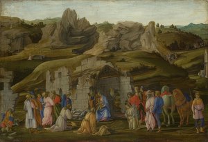 A mágusok imádása. 1480 körül alkotó: Filippino Lippi
