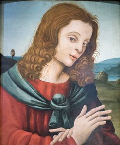 Evangélista Szent János, Filippino Lippi követője (olaj, fa) alkotó: Filippino Lippi