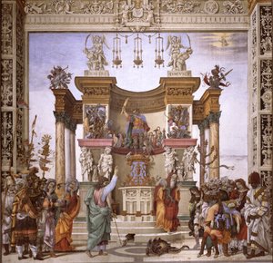 Szent Fülöp kiűzi a démont a Mars-templomból, a Strozzi-kápolna déli falából, 1497-1502 körül (lásd: 208286) alkotó: Filippino Lippi