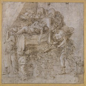 A Meleager halála (toll és tinta, gouache papíron) alkotó: Filippino Lippi
