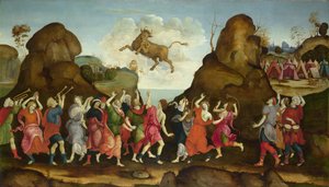 Az egyiptomi bikaisten imádata, Apis, c. 1500 alkotó: Filippino, Lippi