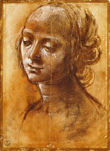 Női alak, Filippino Lippi (1457-kb. 1504), rajz alkotó: Filippino Lippi