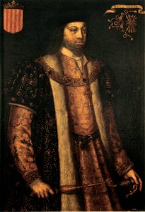 II. Ferdinánd Aragóniai katolikus király (1479-1516) portréja alkotó: Filippo Ariosto