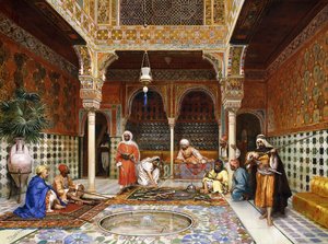 Fegyverkovácsok az Alhambra palotában, Granada, 1878