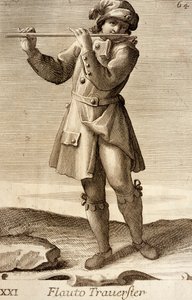 Férfi furulyázik