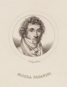 Niccolò Paganini portréja 1782-1840, 1840. alkotó: Filippo Caporali