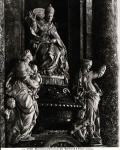 XII. Innocent pápa (1615-1700) emlékműve (márvány) (f/w fotó) alkotó: Filippo Della Valle