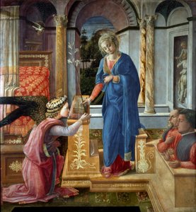 Filippo Lippi (kb. 1406-1469) Angyali üdvözlet festménye Római Barberini Galéria