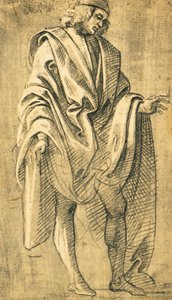 Emberi férfialak tanulmányozása, Filippo Lippi ceruzarajza (kb. 1457-1504)