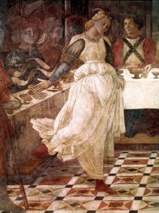 Heródes lakoma, Keresztelő Szent János (Keresztelő János) életének epizódjai. Salomét ábrázoló részlet. Filippo Lippi (1406-1469) freskója, kb. 1452-1464 Cathedrale de Prato, Olaszország