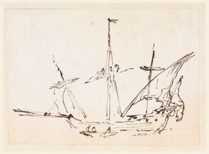 Rajz, Vitorlás hajó, 1770-1800 alkotó: Filippo Marchionni