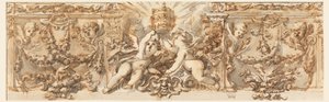 Rajz, fríz díszítése, 1770 körül. alkotó: Filippo Marchionni