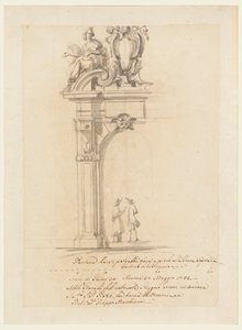 Rajz, kapu terve a Németországból hazatérő VI. Pius pápa fogadására, Ancona, 1782. május alkotó: Filippo Marchionni