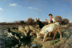 Az öntözőnyílásnál alkotó: Filippo Palizzi
