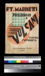 Futurizmus: a "" Foglyok és vulkánok "" borítója 1927 (metszet)