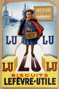 Biscuits Lefèvre-Utile (LU) Firmin Bouisset eredeti rajza alapján - coll. a poszter konzervatóriuma Bretagne-ban.