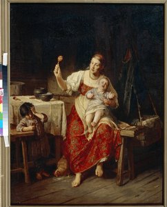 La belle mere – Peinture de Firs Sergeevich Zhuravlev ((Firs Jouravliov alkotó: Firs Sergeevich Zhuravlev