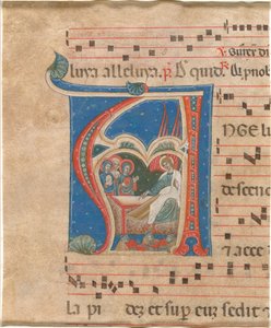 A három szent asszony a sírnál alkotó: First Master of the Cortona Antiphonaries