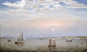 Castine kikötője és városa, 1851 alkotó: Fitz Henry Lane