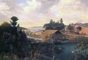 A malom Lanesville-ben, 1849 alkotó: Fitz Henry Lane