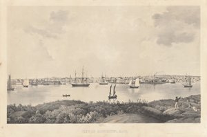 Kilátás Gloucesterre, Mass. alkotó: Fitz Henry Lane