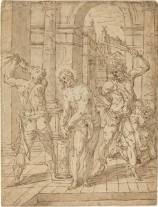Krisztus korbácsolása alkotó: Flemish 17th Century after Hendrik de Clerck