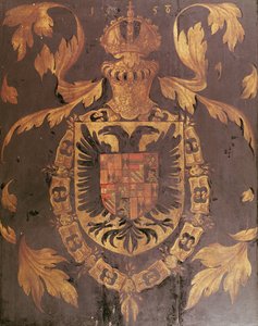 V. Károly római római császár címere, 1558 (olaj, tábla
