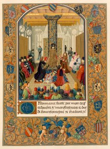 Károly le Temeraire herceg udvara kellős közepén az Aranygyapjú Lovagrend Lovagjaival, 1473 alkotó: Flemish School